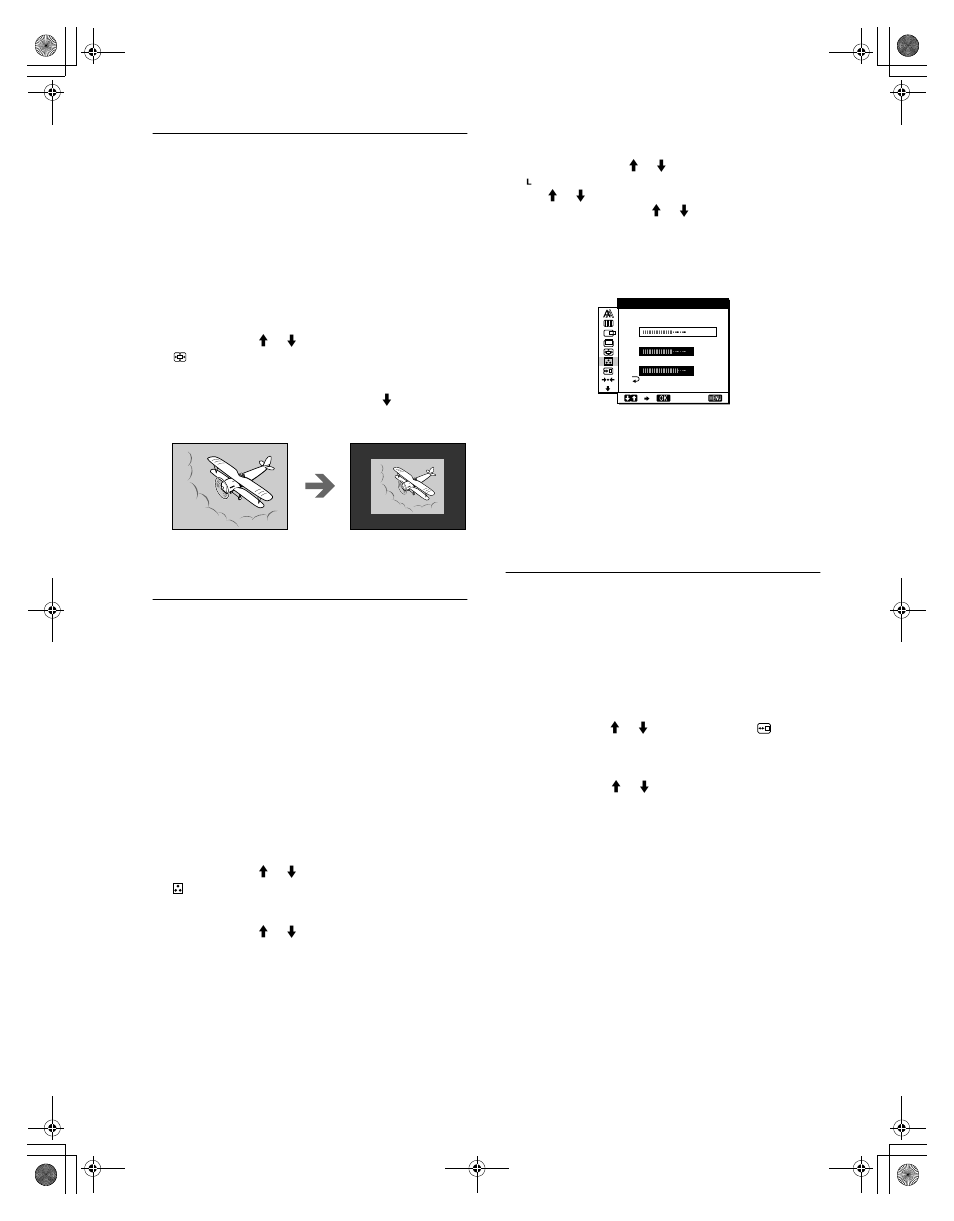 Regolazione della temperatura di colore (colore), Modifica della posizione dei menu (posiz menu) | Sony SDM-N50R User Manual | Page 94 / 104