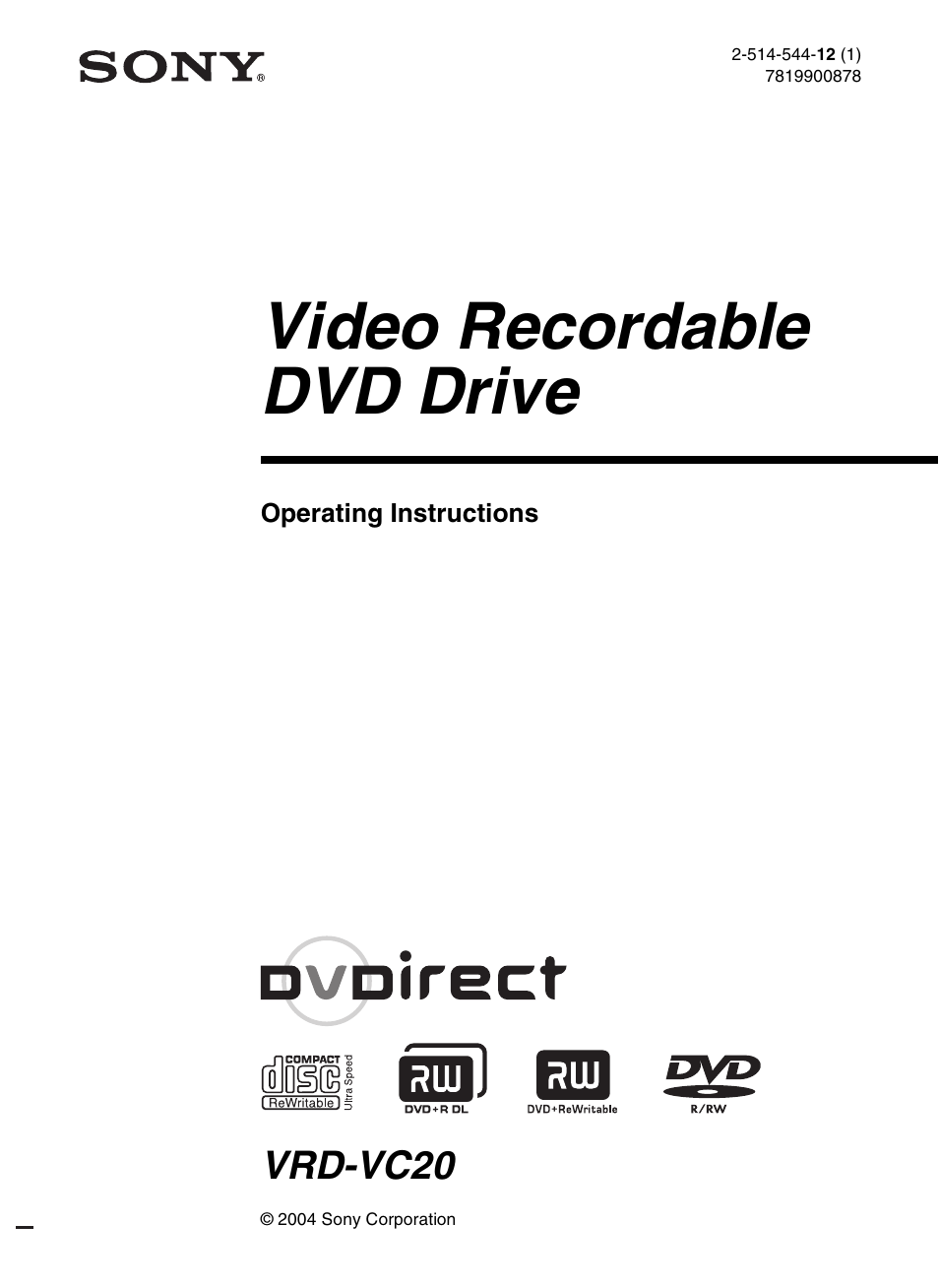 Sony VRD-VC20 User Manual | 56 pages