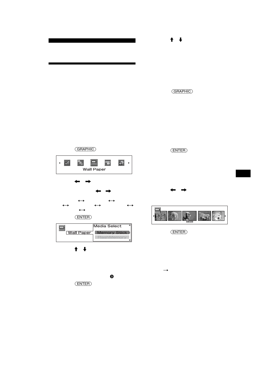 Ajustes de imagen, Para personalizar un tapiz de fondo, Wall paper | Sony MEX-5DI User Manual | Page 143 / 170