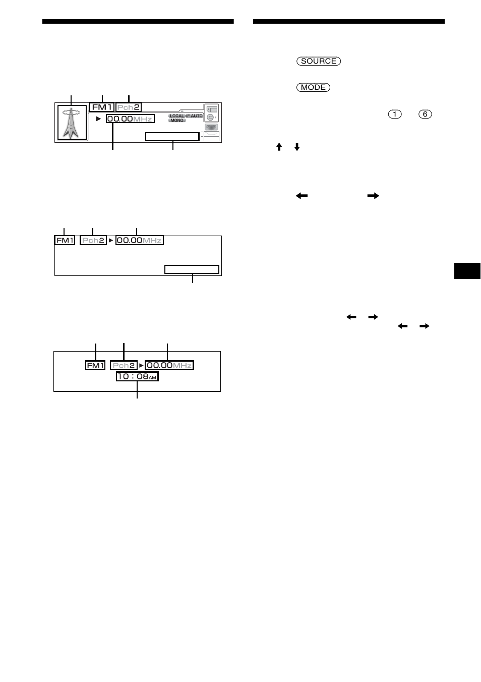 Display items, Receiving the stored stations, Display items receiving the stored stations | 27 display items | Sony MEX-5DI User Manual | Page 27 / 170