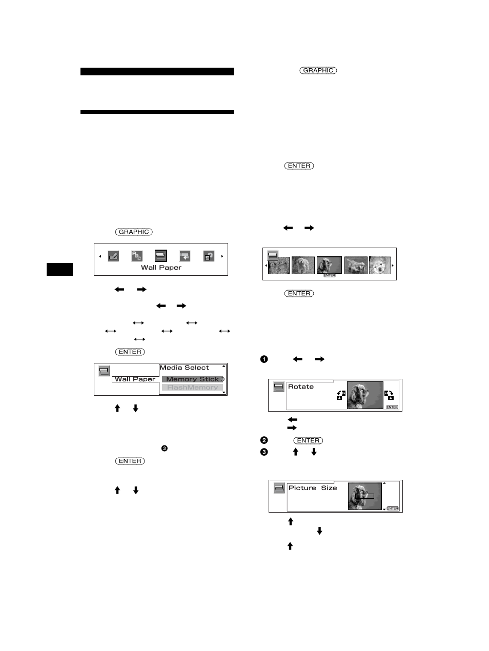 Image settings, Customizing a wall paper, Wall paper (standard/panorama/wall paper mode) | Wall paper | Sony MEX-5DI User Manual | Page 30 / 170