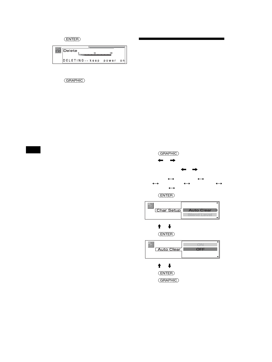 Setting the display characters, Char setup | Sony MEX-5DI User Manual | Page 38 / 170