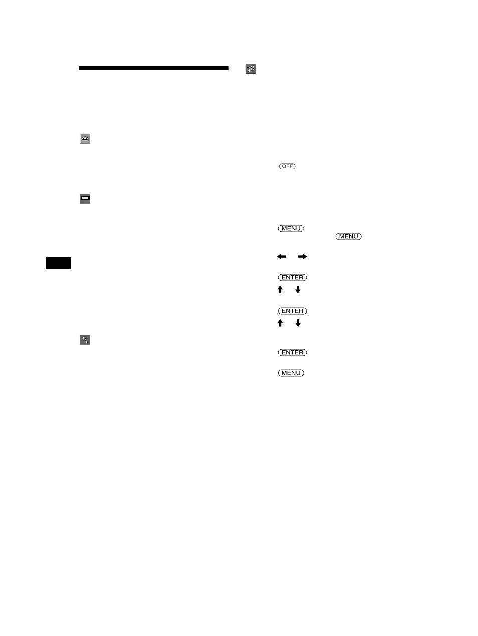 Changing the sound and display settings, Menu, He unit receives a | At until the desired sta, Ncy, then press the, Ne adjust to the desired freq, Se (if, Such cases, some fm stereo | Sony MEX-5DI User Manual | Page 40 / 170