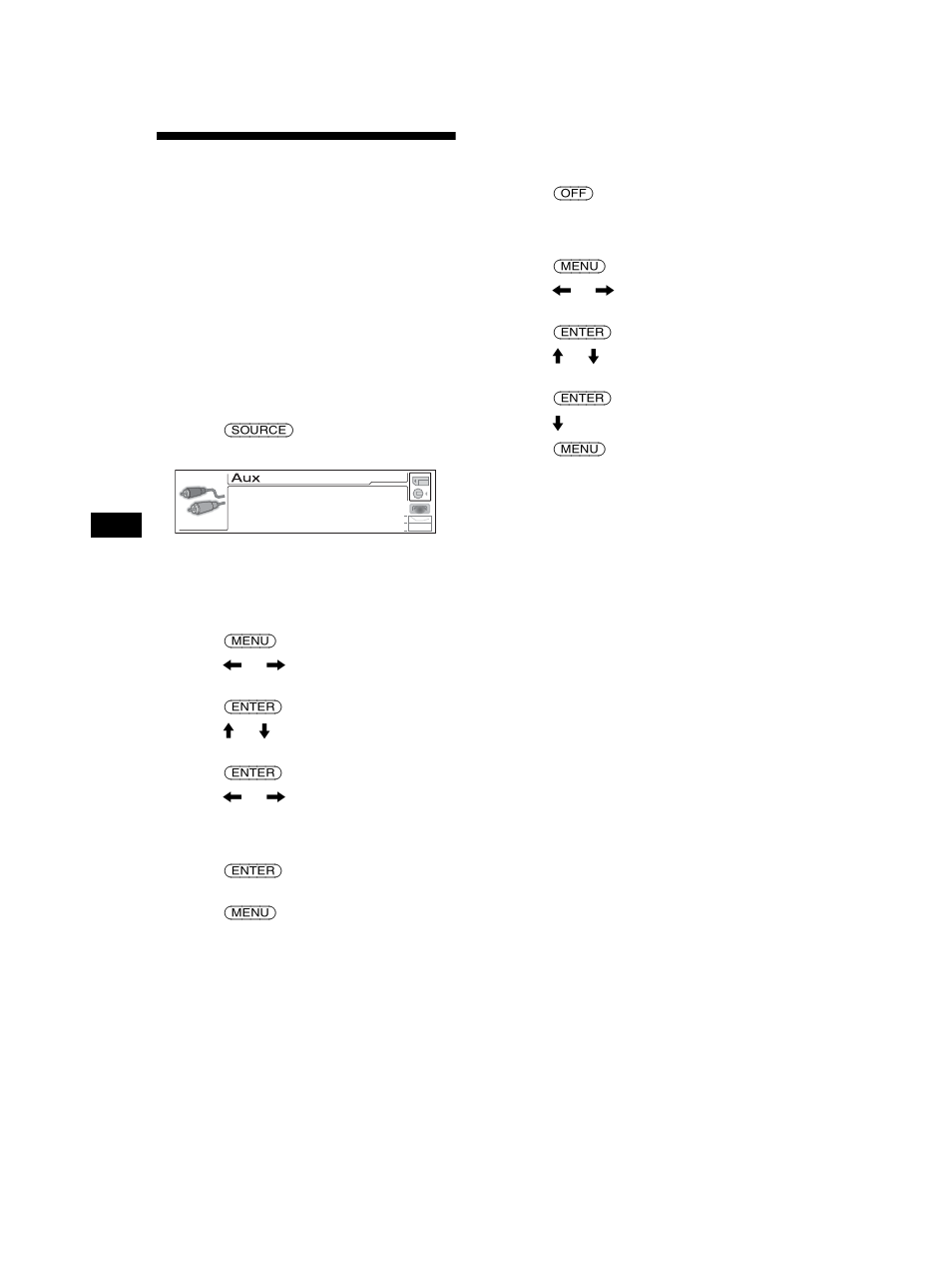 Connecting auxiliary audio equipment | Sony MEX-5DI User Manual | Page 44 / 170