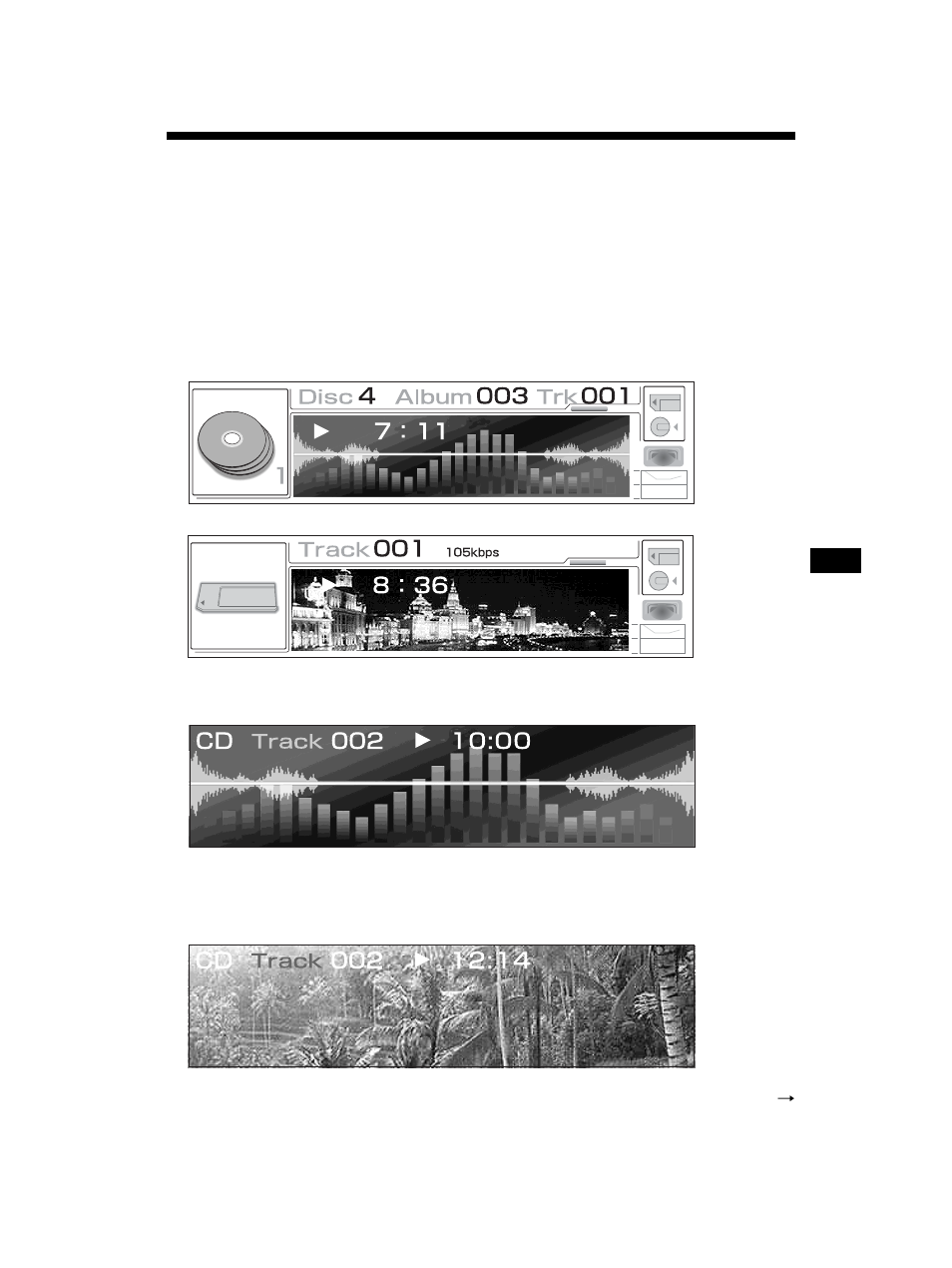 Sélectionner le mode et le motif d’affichage, Sélectionner le mode et, Le motif d’affichage | Sony MEX-5DI User Manual | Page 69 / 170