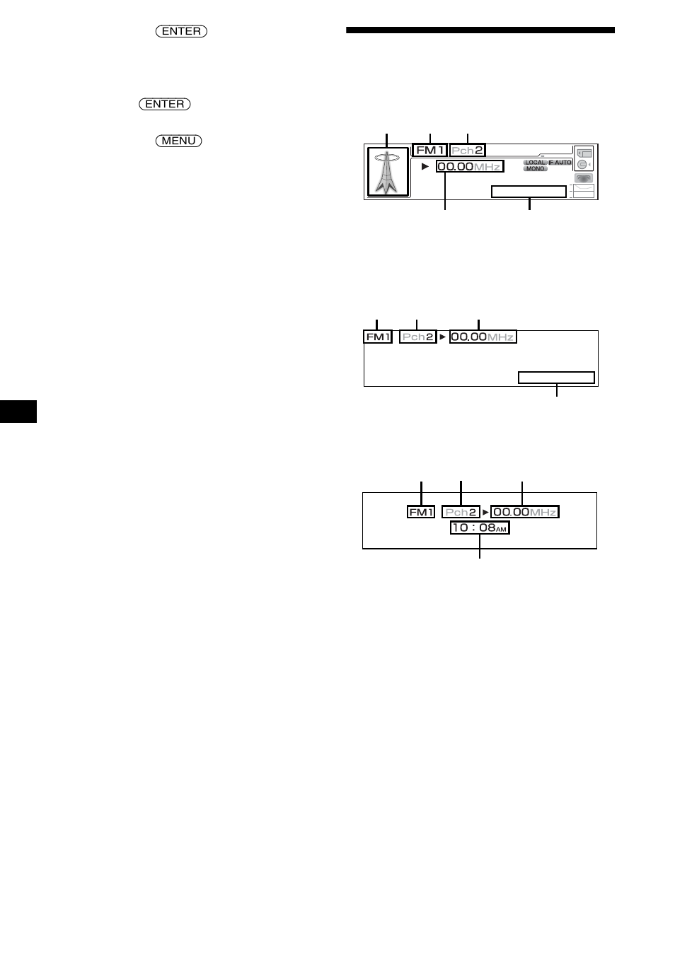 Rubriques d’affichage | Sony MEX-5DI User Manual | Page 82 / 170