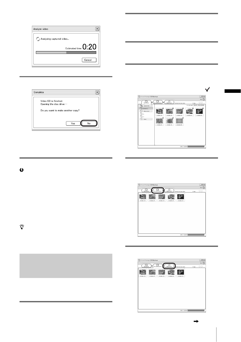 Saving the images on cd-r, Picture package cd backup, P (p. 23) | Sony DCR-TRV260 User Manual | Page 23 / 44