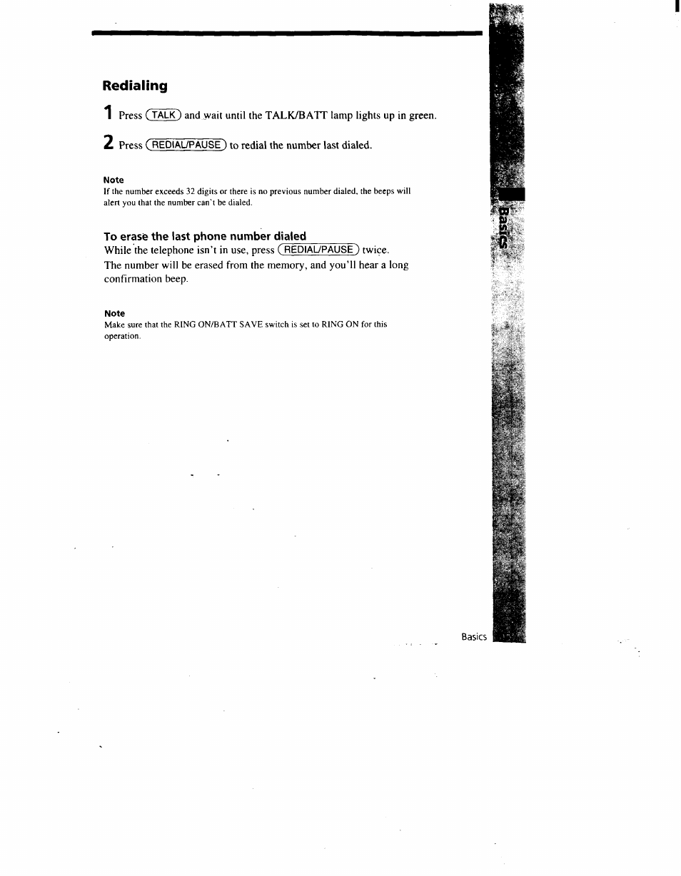 Redialing | Sony SPP-A900 User Manual | Page 15 / 93