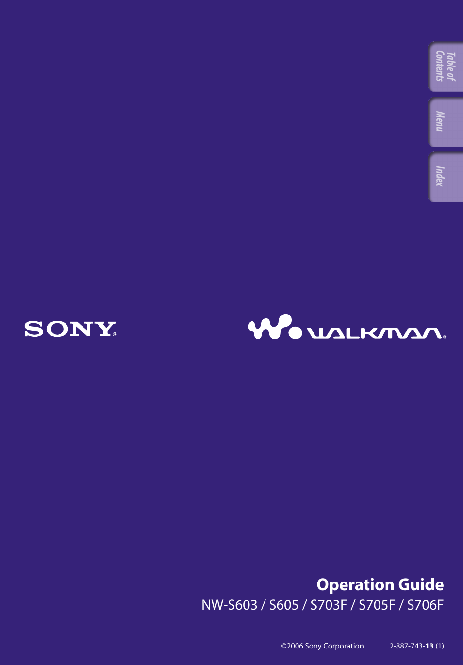 Sony NW-S705FBLACK User Manual | 113 pages