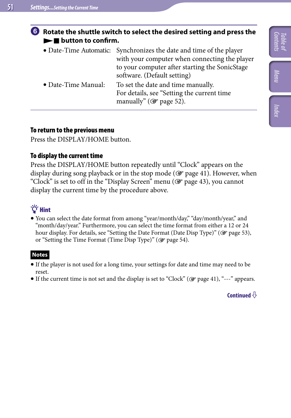 Sony NW-S705FBLACK User Manual | Page 51 / 113