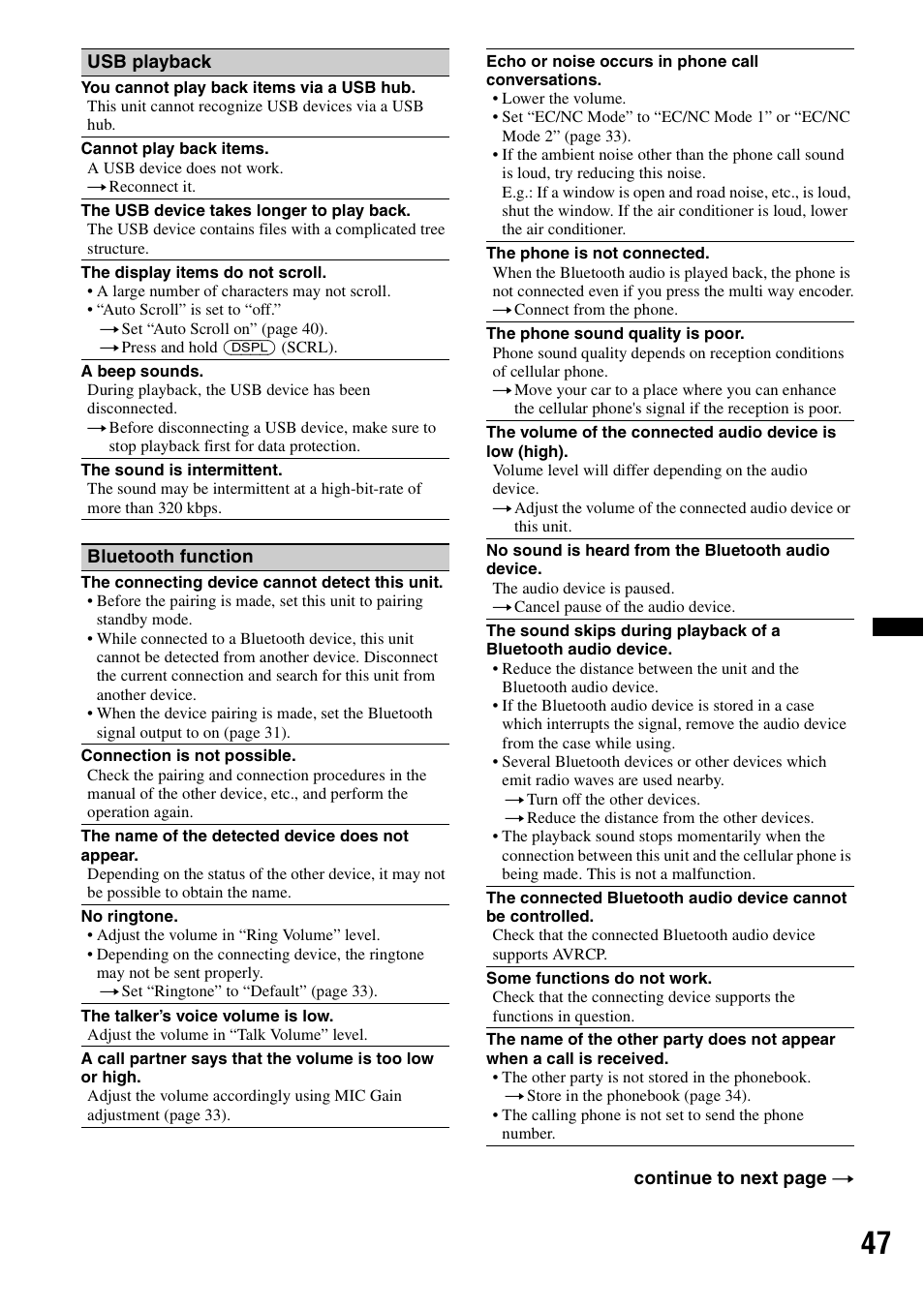 Sony DSX-S300BTX User Manual | Page 47 / 152