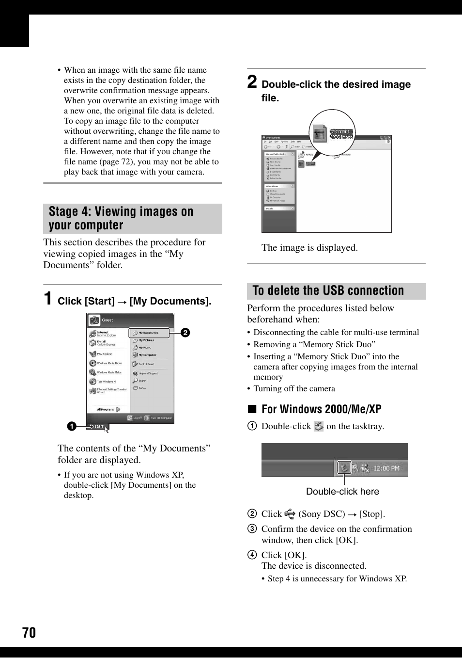 Stage 4: viewing images on your computer | Sony DSC-T30 User Manual | Page 70 / 119