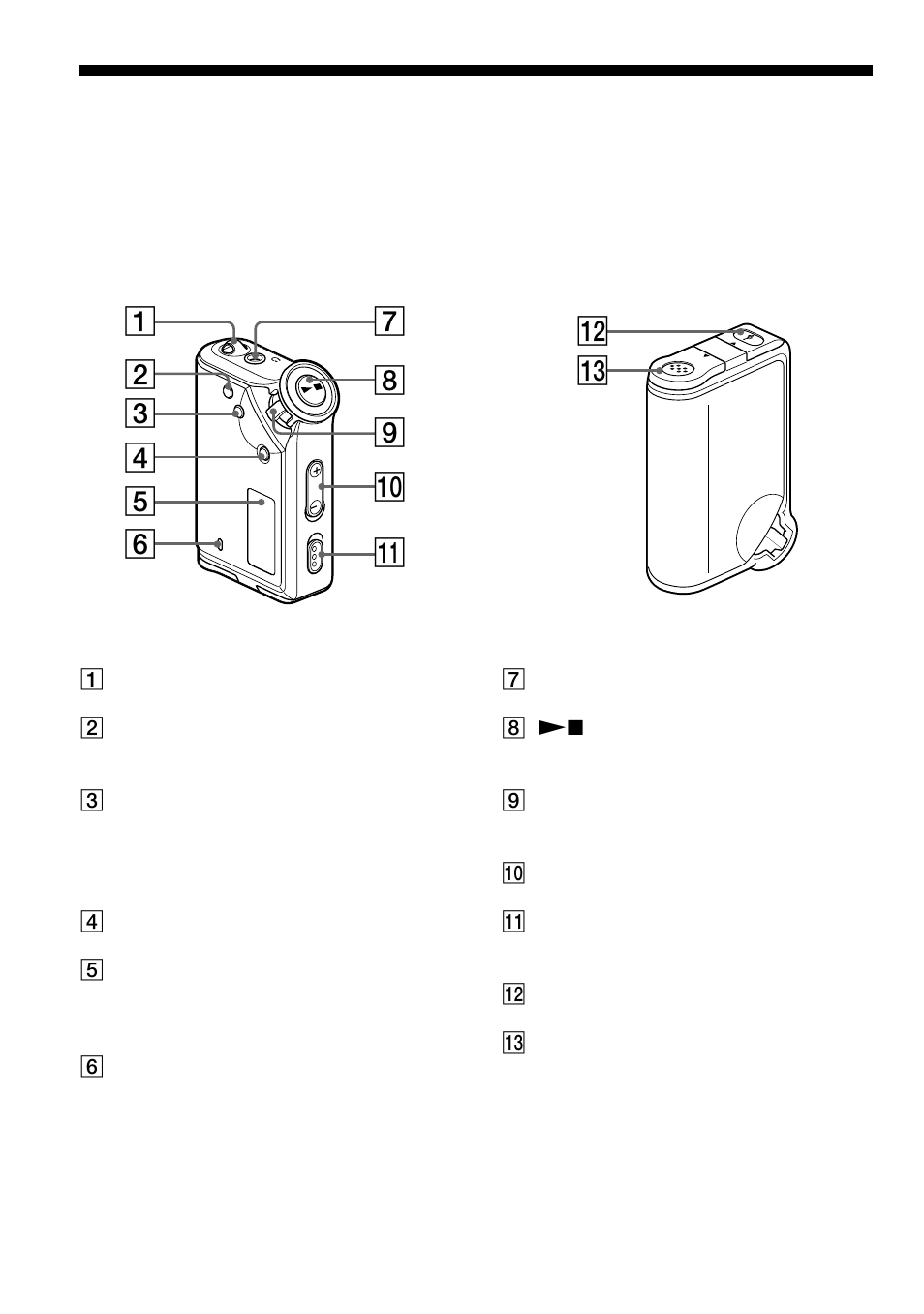 Locating controls, Front side, Rear side | Rear side front side, Qs qd | Sony NW-E75 User Manual | Page 10 / 48