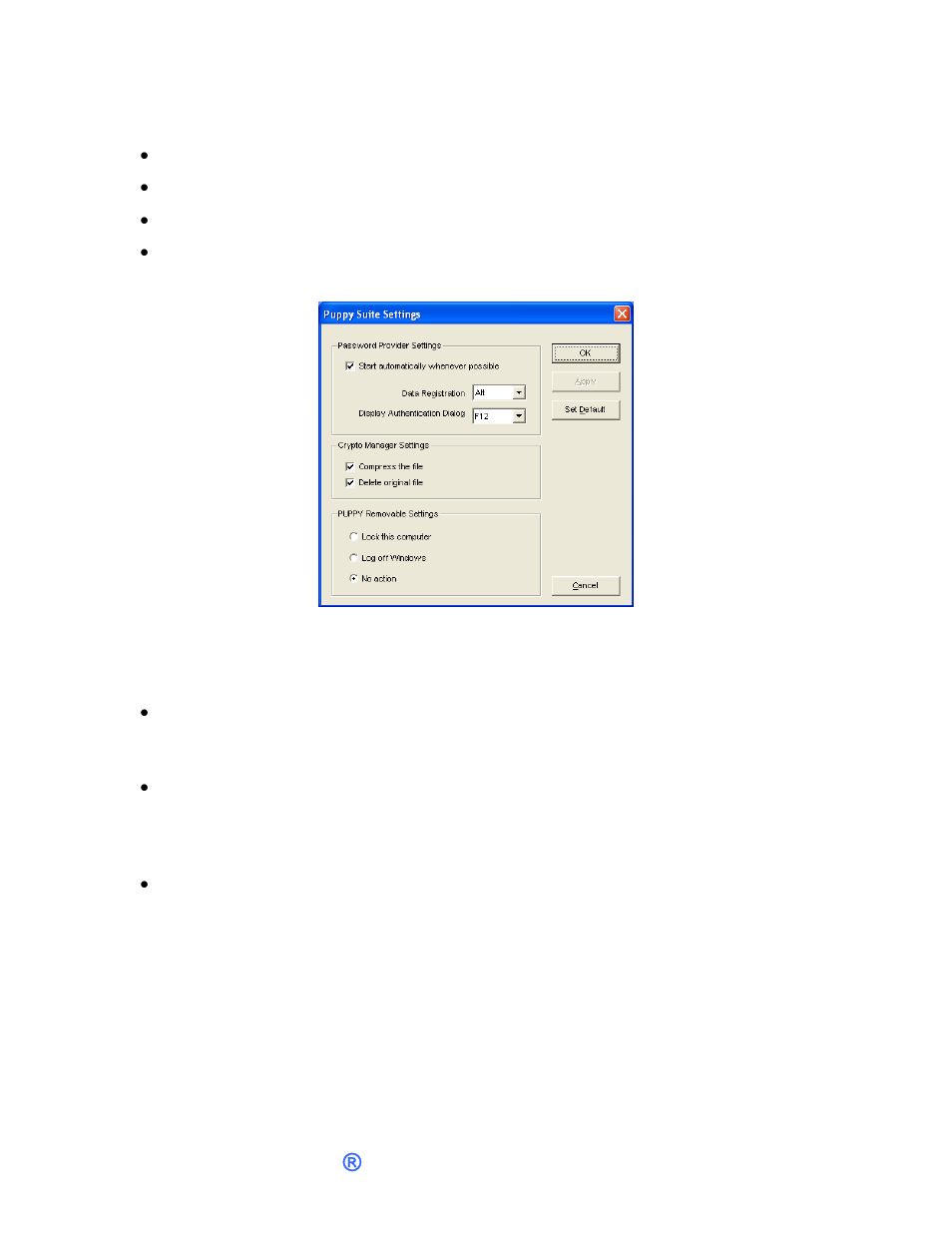 Puppy suite settings: password provider, Training your puppy ® unit page 31 | Sony FIU-810 User Manual | Page 31 / 43