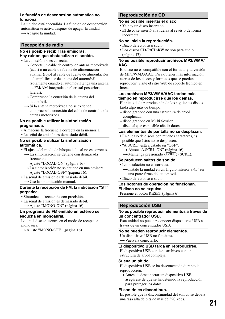 Sony CDX-GT35UW User Manual | Page 41 / 44