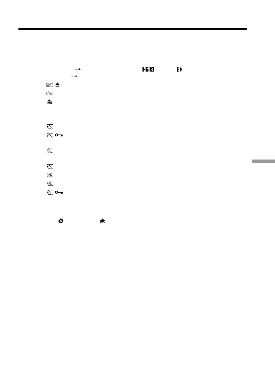 Warning indicators and messages | Sony DCR-TRV520 User Manual | Page 115 / 132