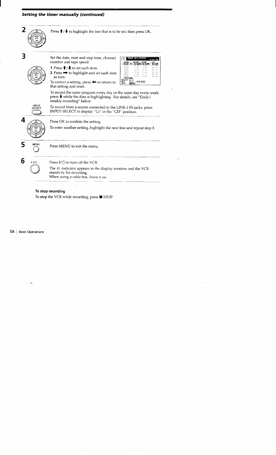 To stop recording | Sony SLV-662HF User Manual | Page 55 / 80