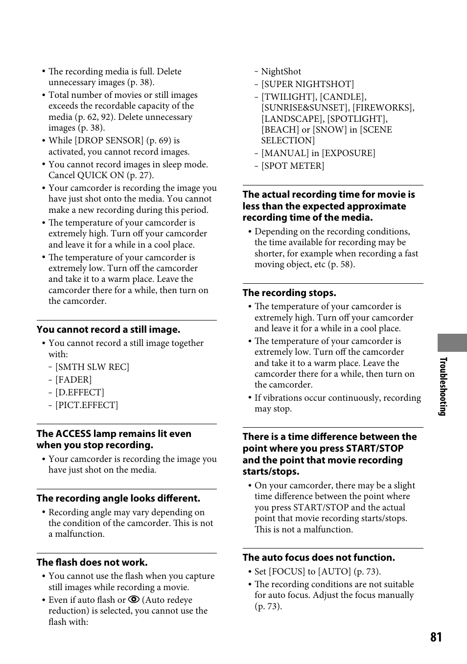 Sony DCR-SR220 User Manual | Page 81 / 111