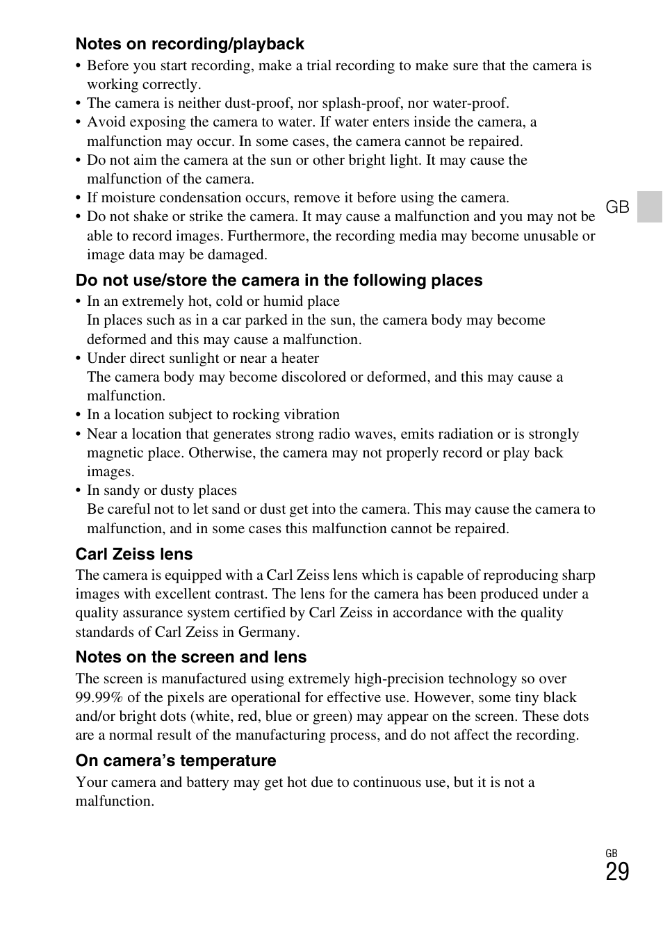 Sony DSC-HX300 User Manual | Page 29 / 68