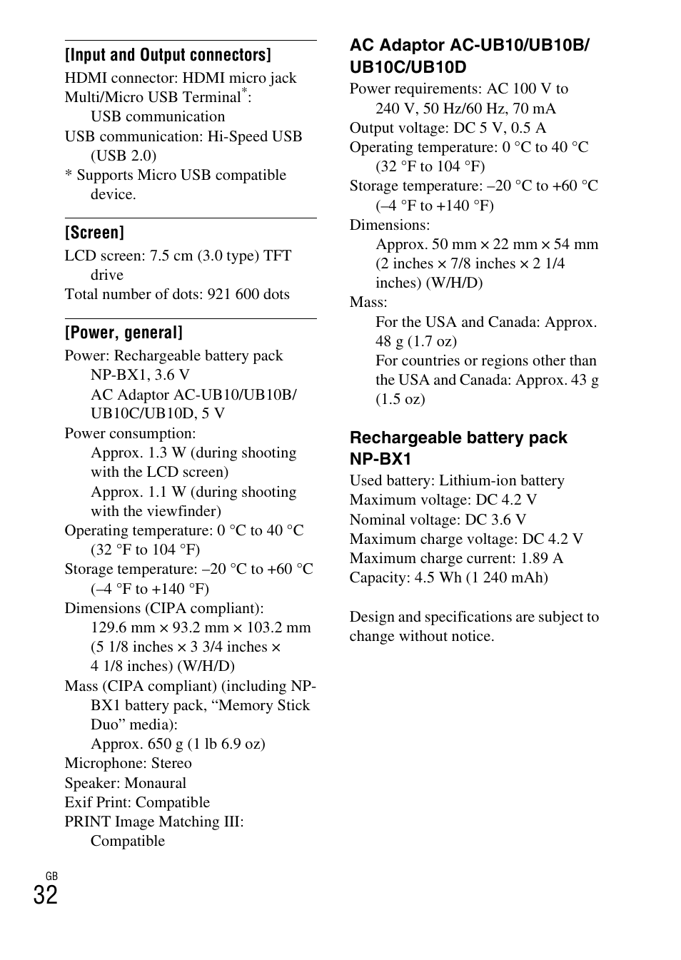 Sony DSC-HX300 User Manual | Page 32 / 68