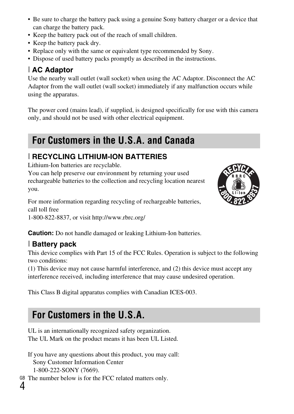 Sony DSC-HX300 User Manual | Page 4 / 68