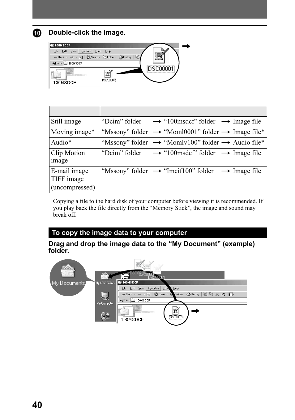 Sony DSC-P5 User Manual | Page 40 / 100