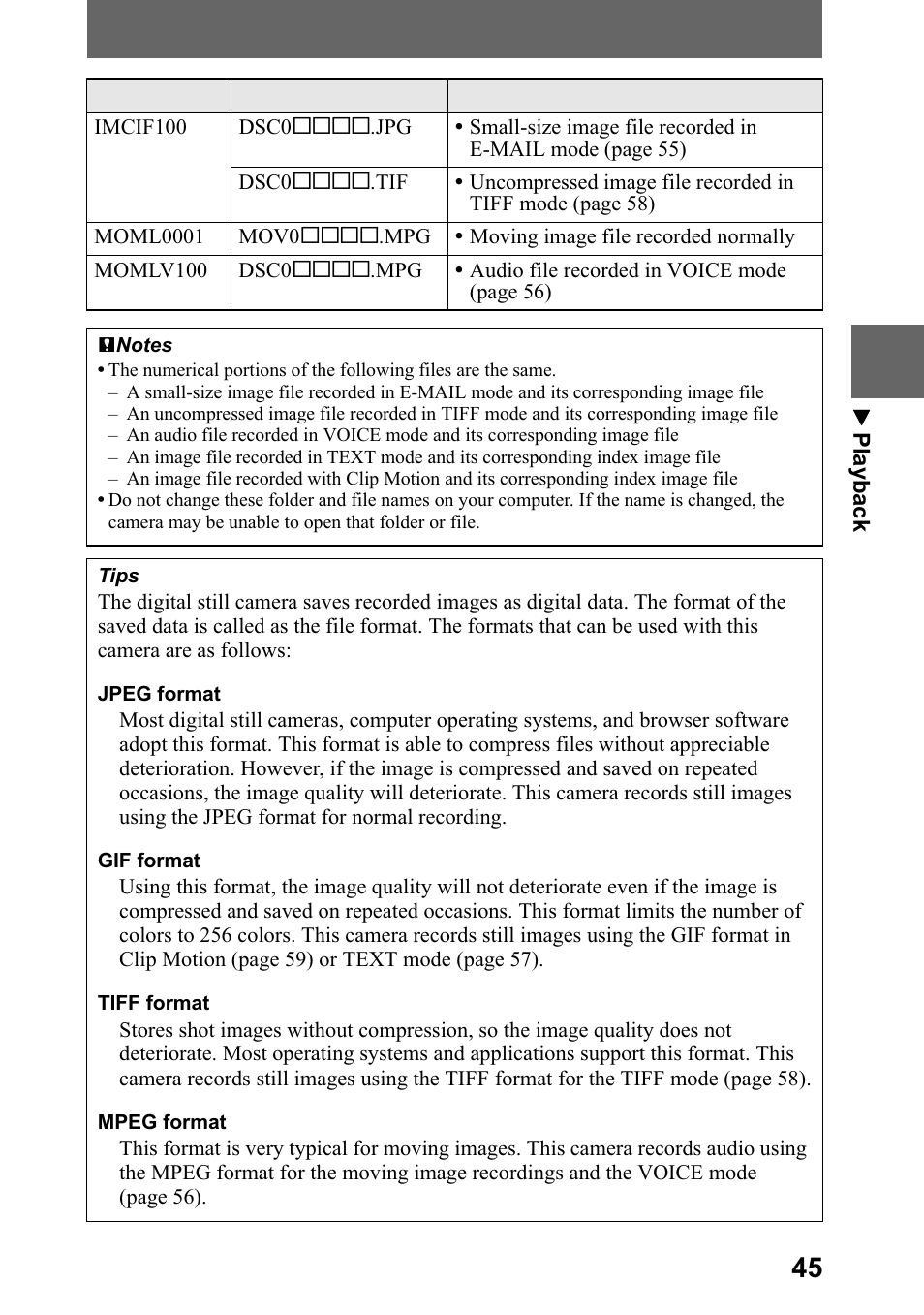 Sony DSC-P5 User Manual | Page 45 / 100