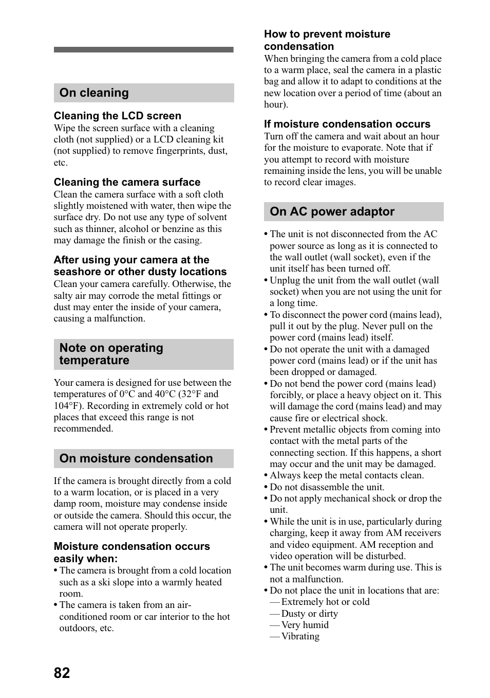 Additional information, Precautions, 3uhfdxwlrqv | Sony DSC-P5 User Manual | Page 82 / 100