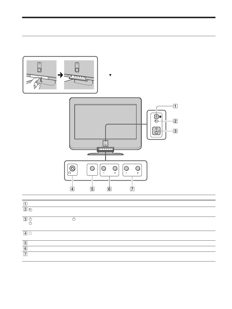 Overview of the tv controls and connectors, Front panel controls and connectors, Overview of the tv controls and | Connectors, Front panel controls and | Sony KLV-23M1 User Manual | Page 20 / 80