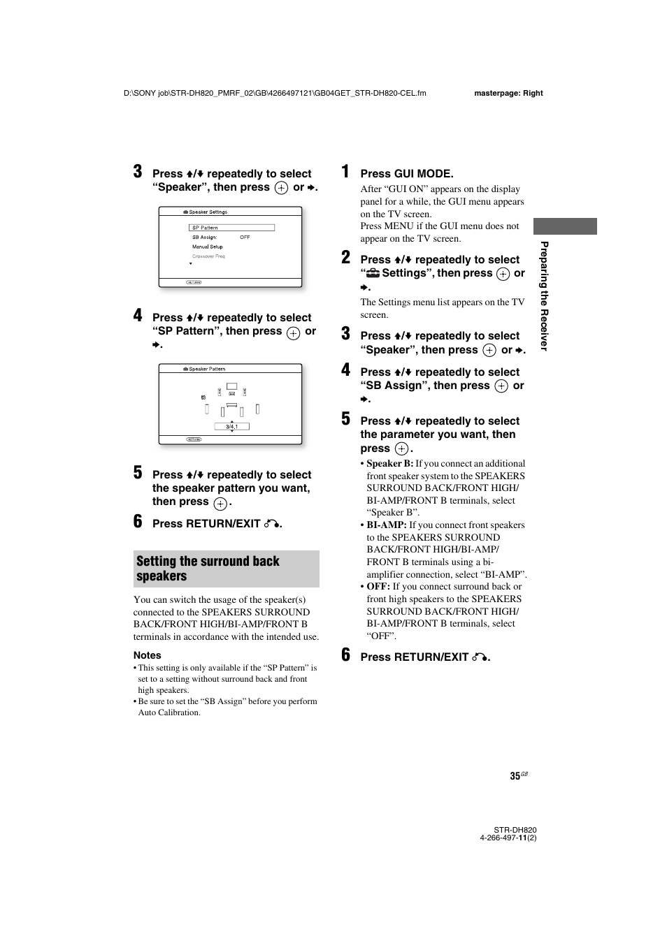 Sony STR-DH820 User Manual | Page 35 / 100