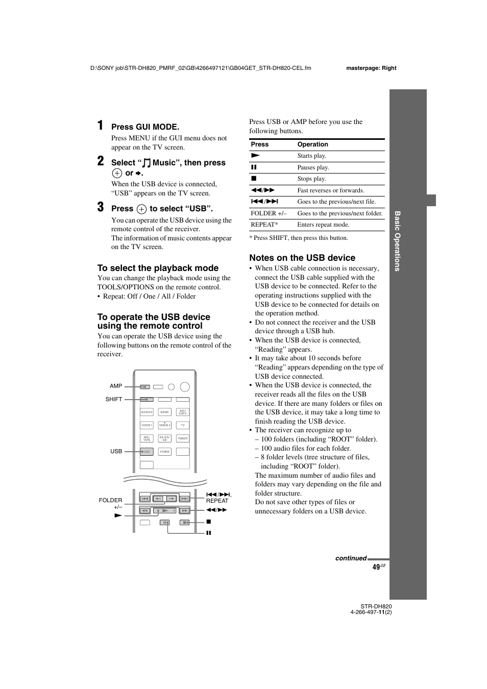 Sony STR-DH820 User Manual | Page 49 / 100