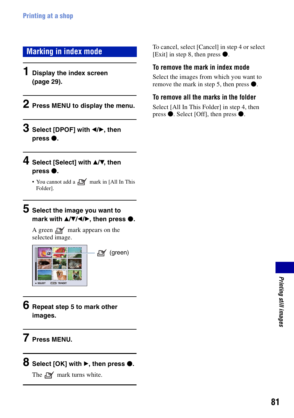 Sony DSC-S730 User Manual | Page 81 / 100
