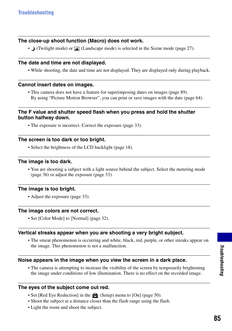 Sony DSC-S730 User Manual | Page 85 / 100