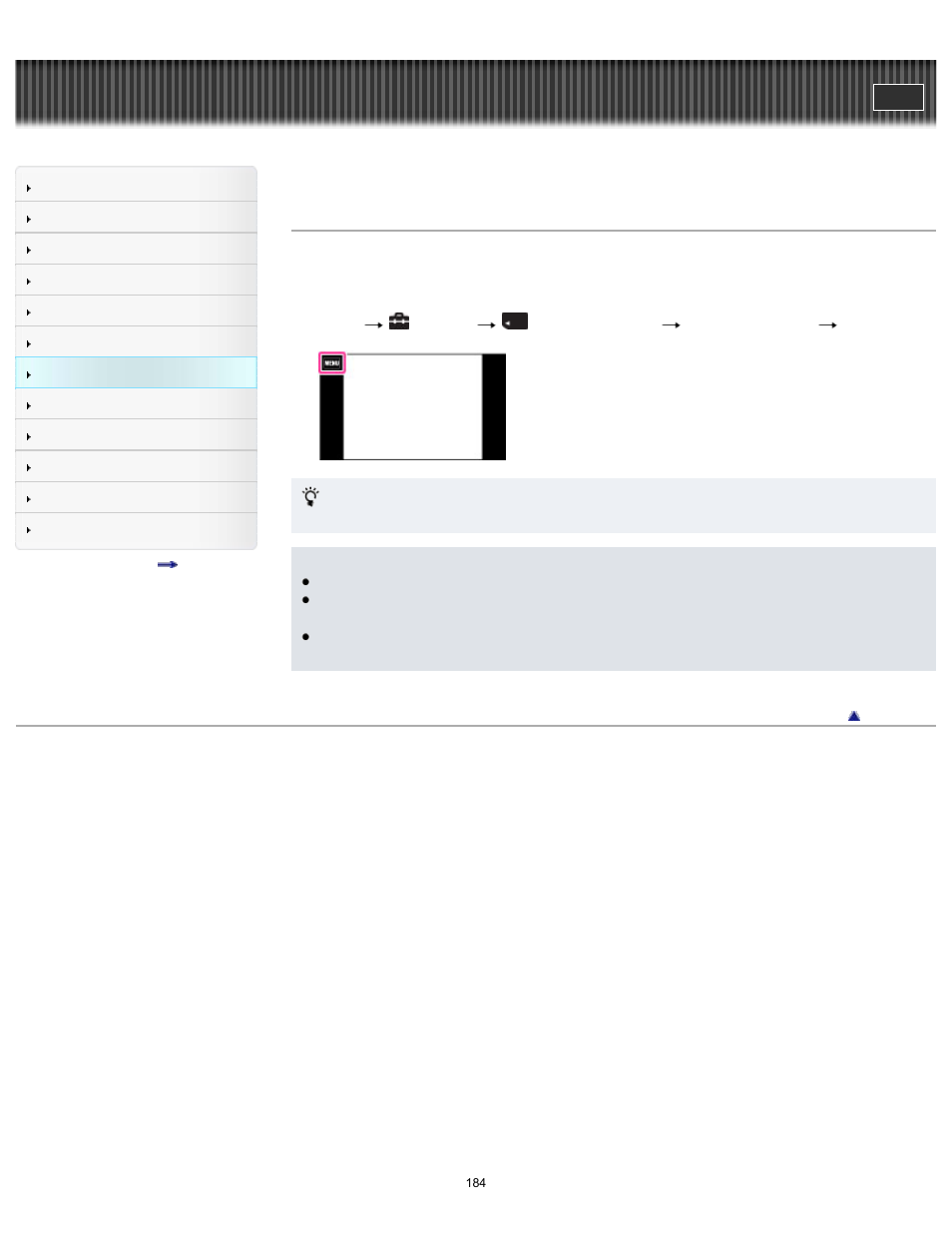 Create rec.folder, Cyber-shot user guide | Sony DSC-TX30 User Manual | Page 184 / 246