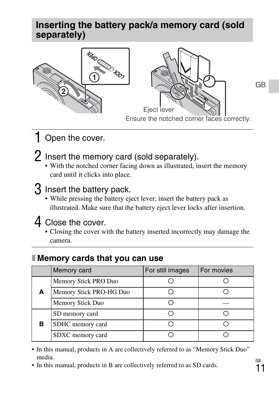 Sony DSC-W560 User Manual | Page 11 / 48