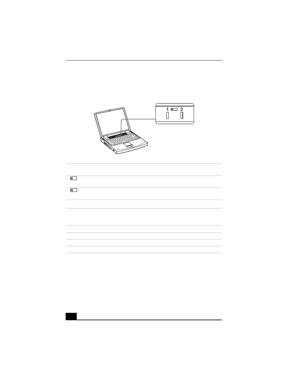 Battery indicator lights | Sony PCG-FX290K User Manual | Page 30 / 138