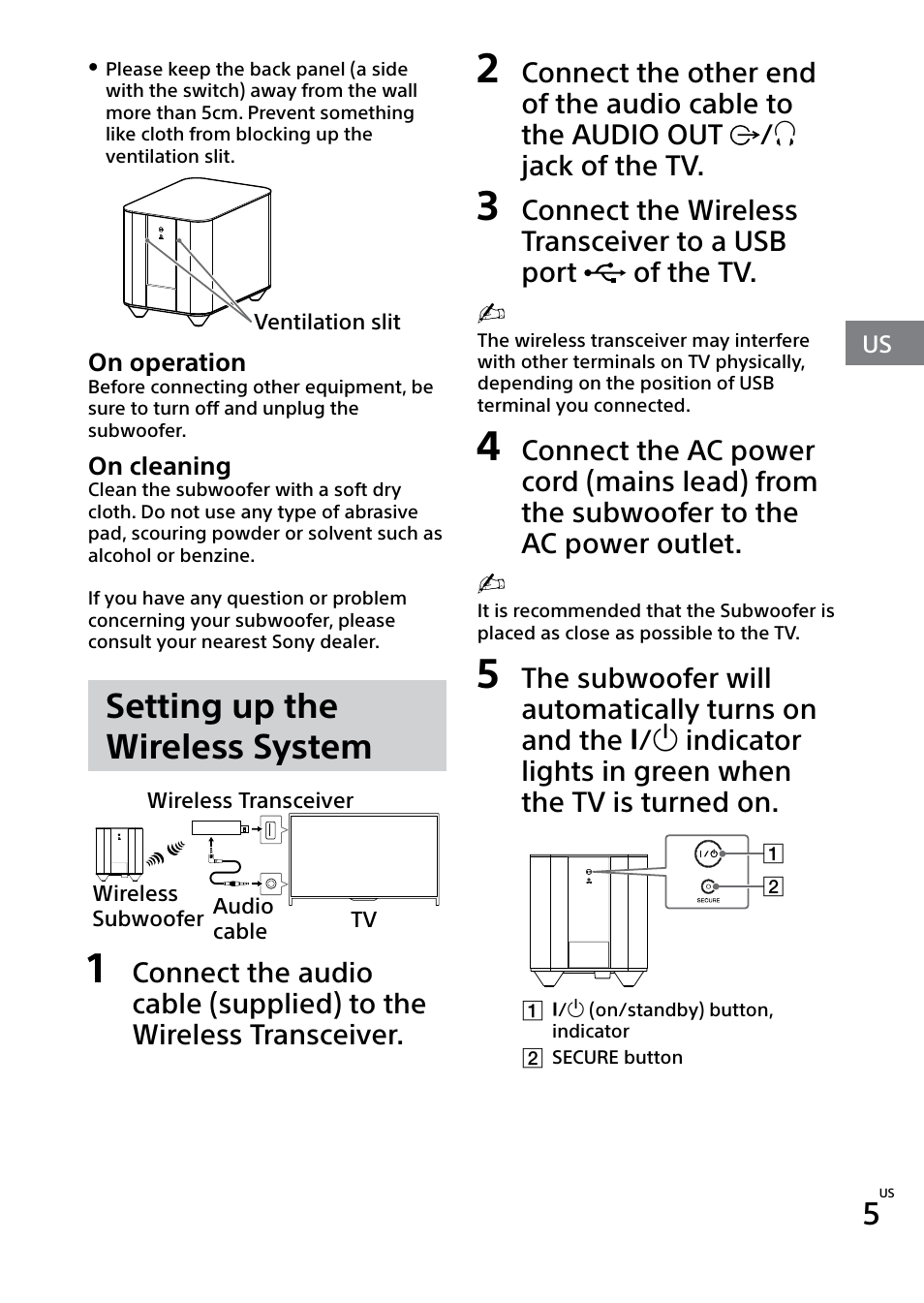 Setting up the wireless system | Sony SWF-BR100 User Manual | Page 15 / 36