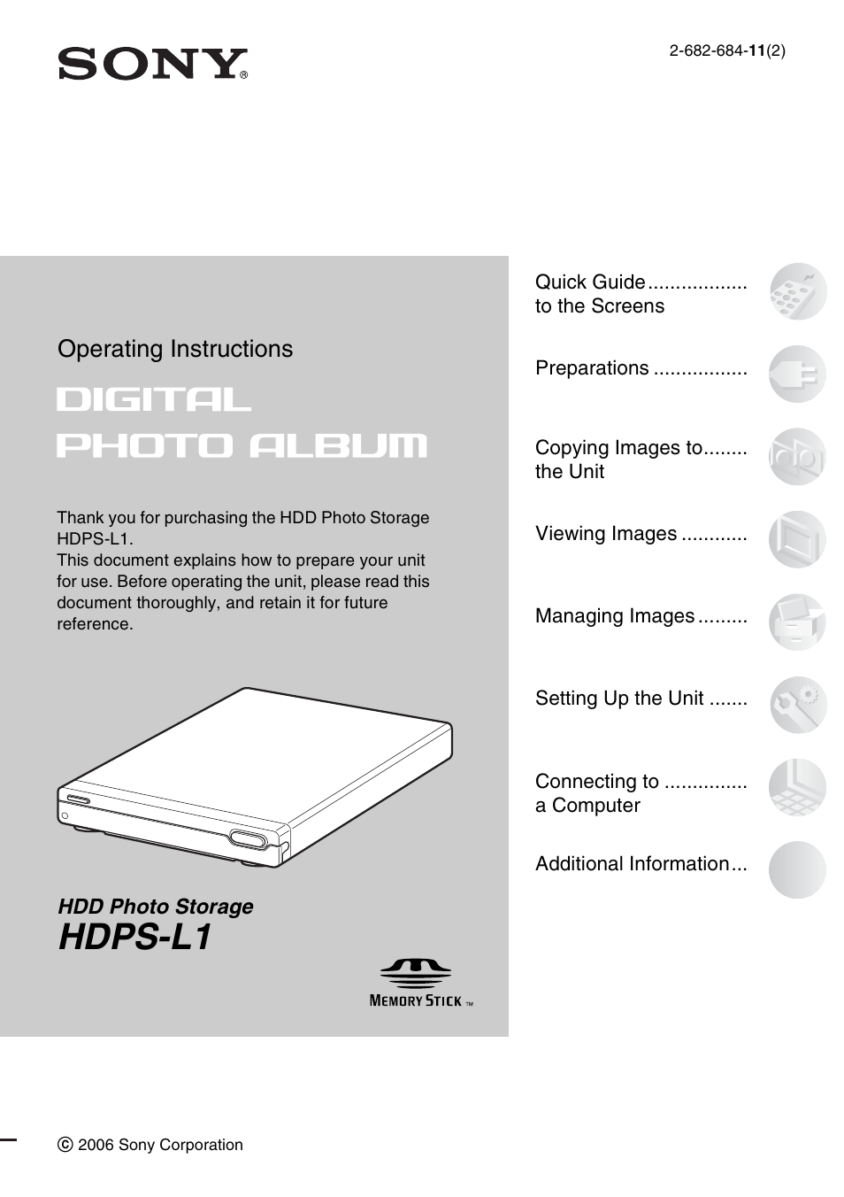 Sony HDPS-L1 User Manual | 68 pages