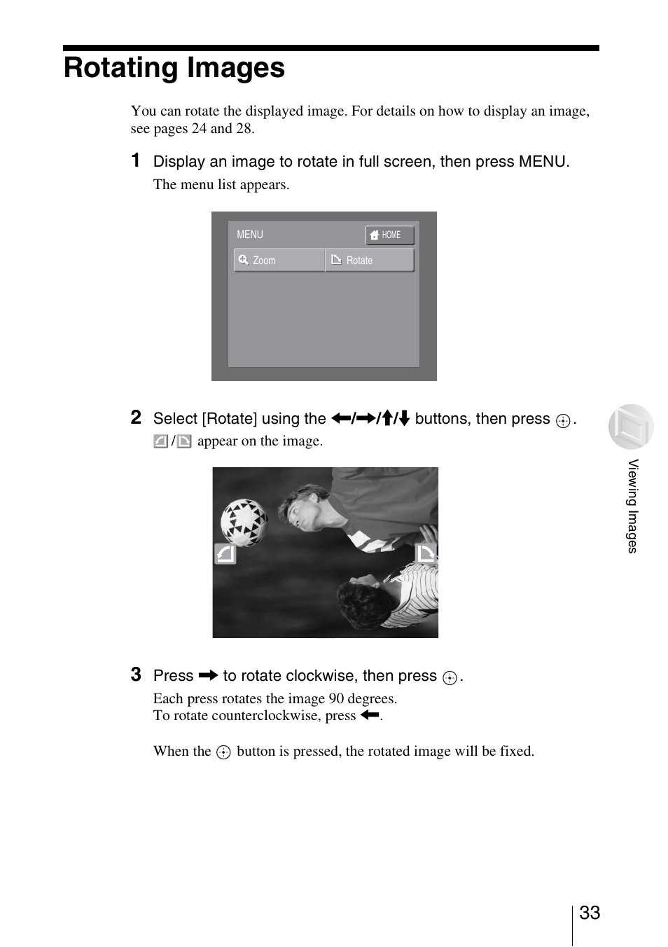 Rotating images | Sony HDPS-L1 User Manual | Page 33 / 68