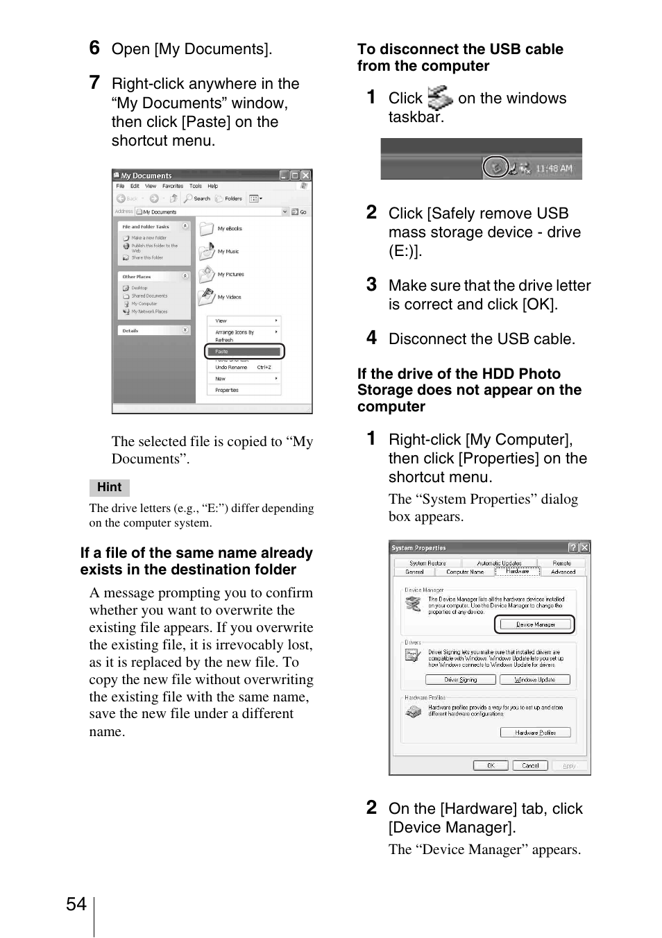 Sony HDPS-L1 User Manual | Page 54 / 68