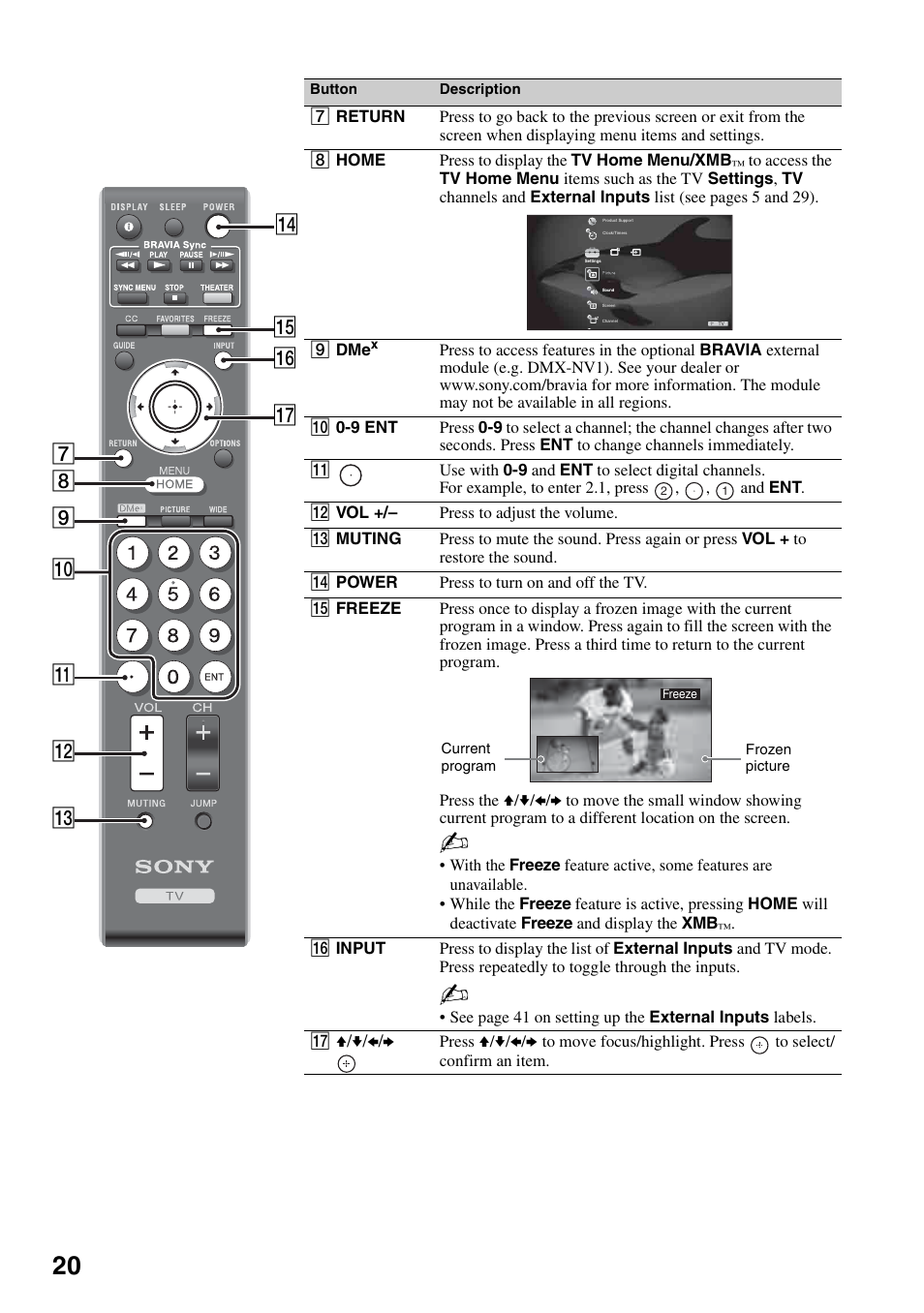 78 9 0 qz qs qd qf qg qh qj | Sony KDL-52WL140 User Manual | Page 20 / 48