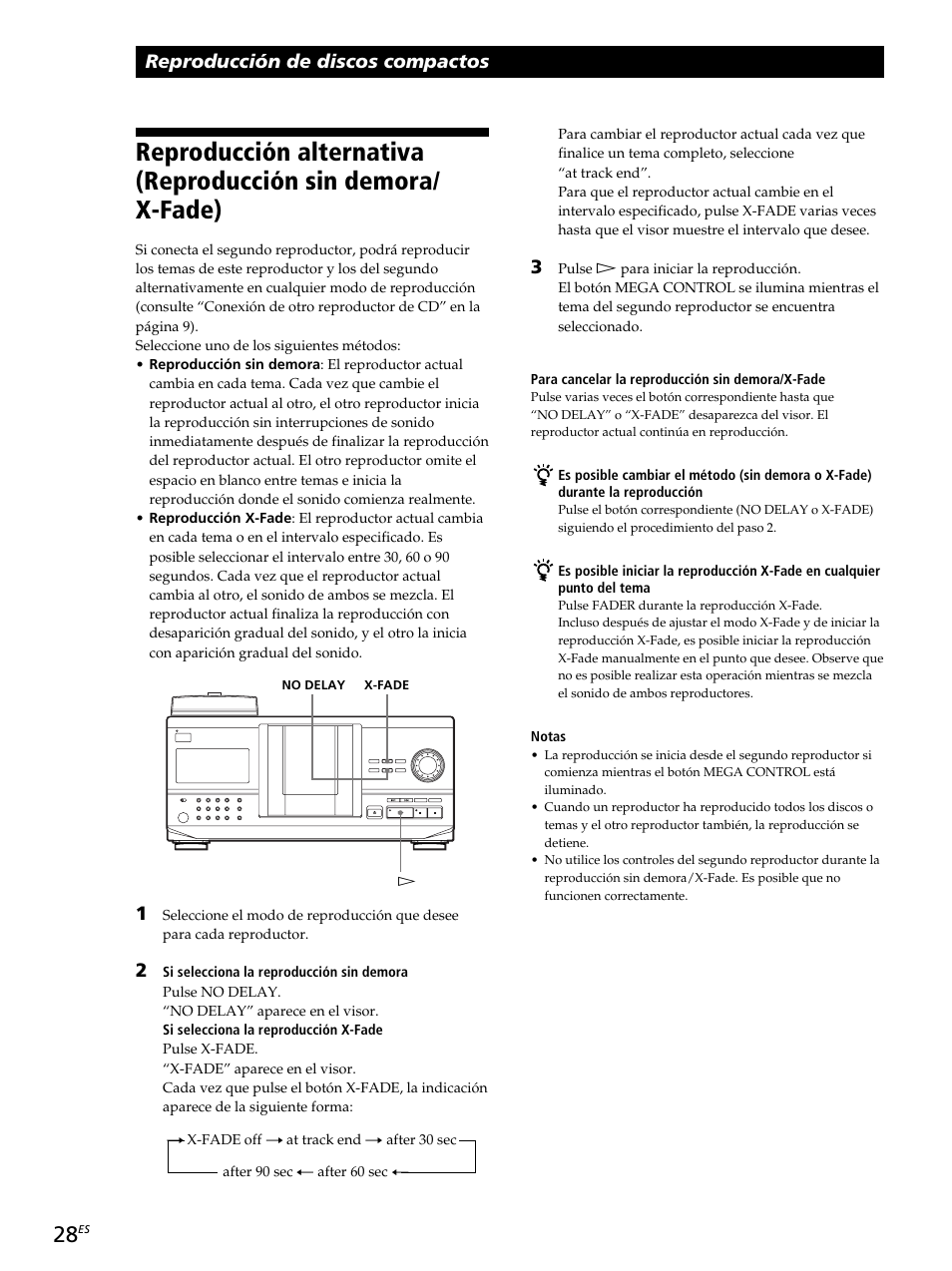 Reproducción de discos compactos | Sony CDP-CX260 User Manual | Page 108 / 120