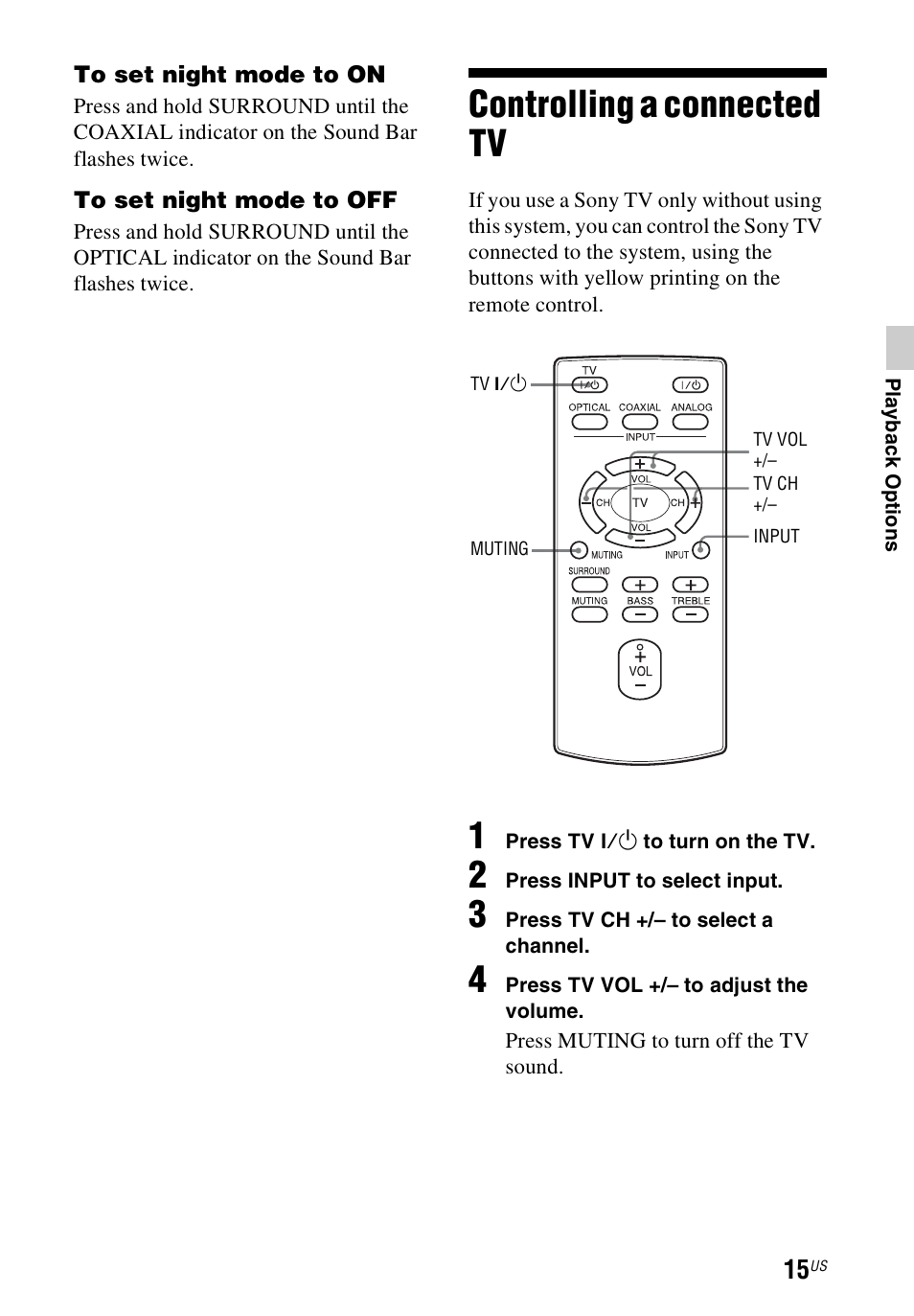 Controlling a connected tv | Sony HT-CT60 User Manual | Page 15 / 64