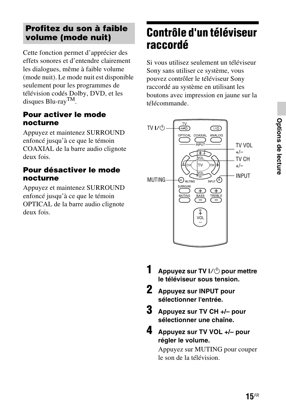 Contrôle d'un téléviseur raccordé | Sony HT-CT60 User Manual | Page 35 / 64