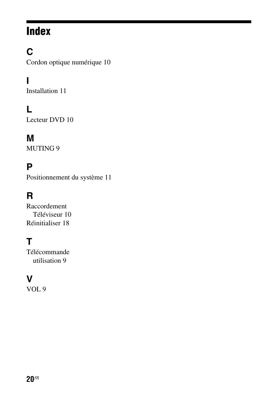 Index | Sony HT-CT60 User Manual | Page 40 / 64