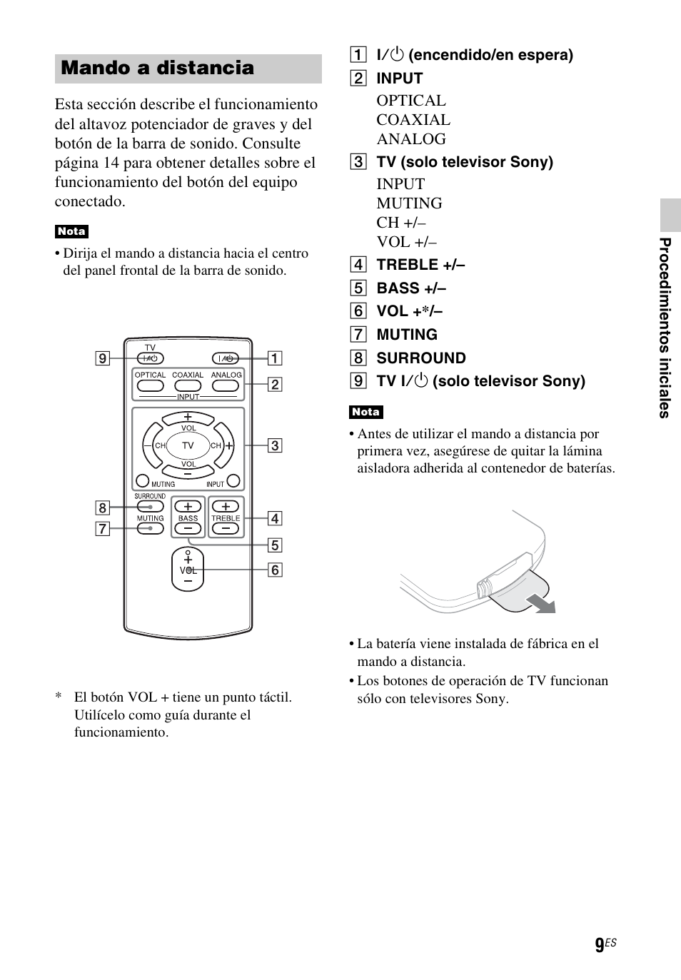 Mando a distancia | Sony HT-CT60 User Manual | Page 49 / 64