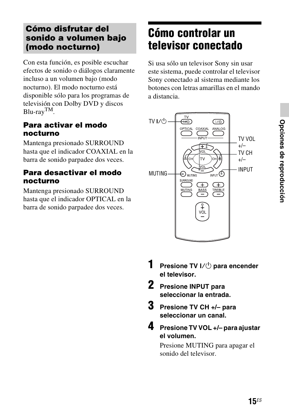 Cómo controlar un televisor conectado, Cómo controlar un televisor, Conectado | Sony HT-CT60 User Manual | Page 55 / 64