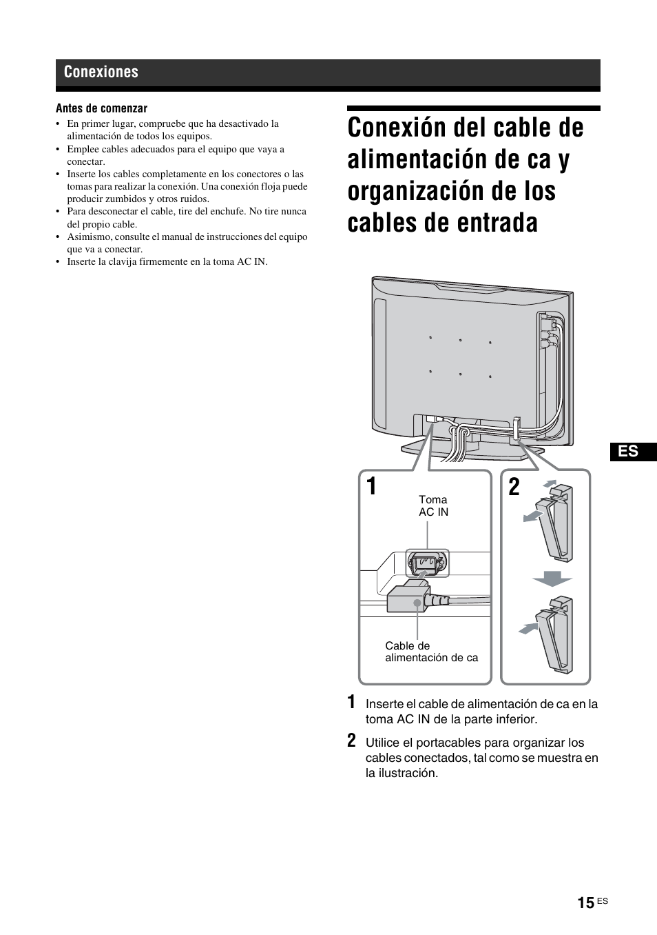 Conexiones | Sony KLH-W26 User Manual | Page 137 / 215