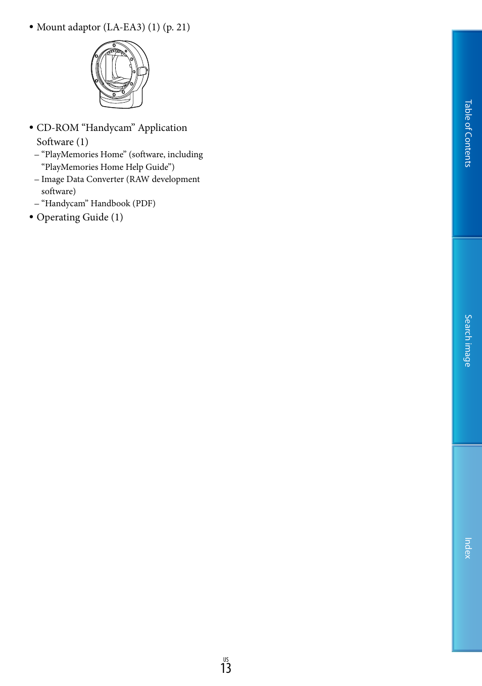 Sony NEX-VG900 User Manual | Page 13 / 116