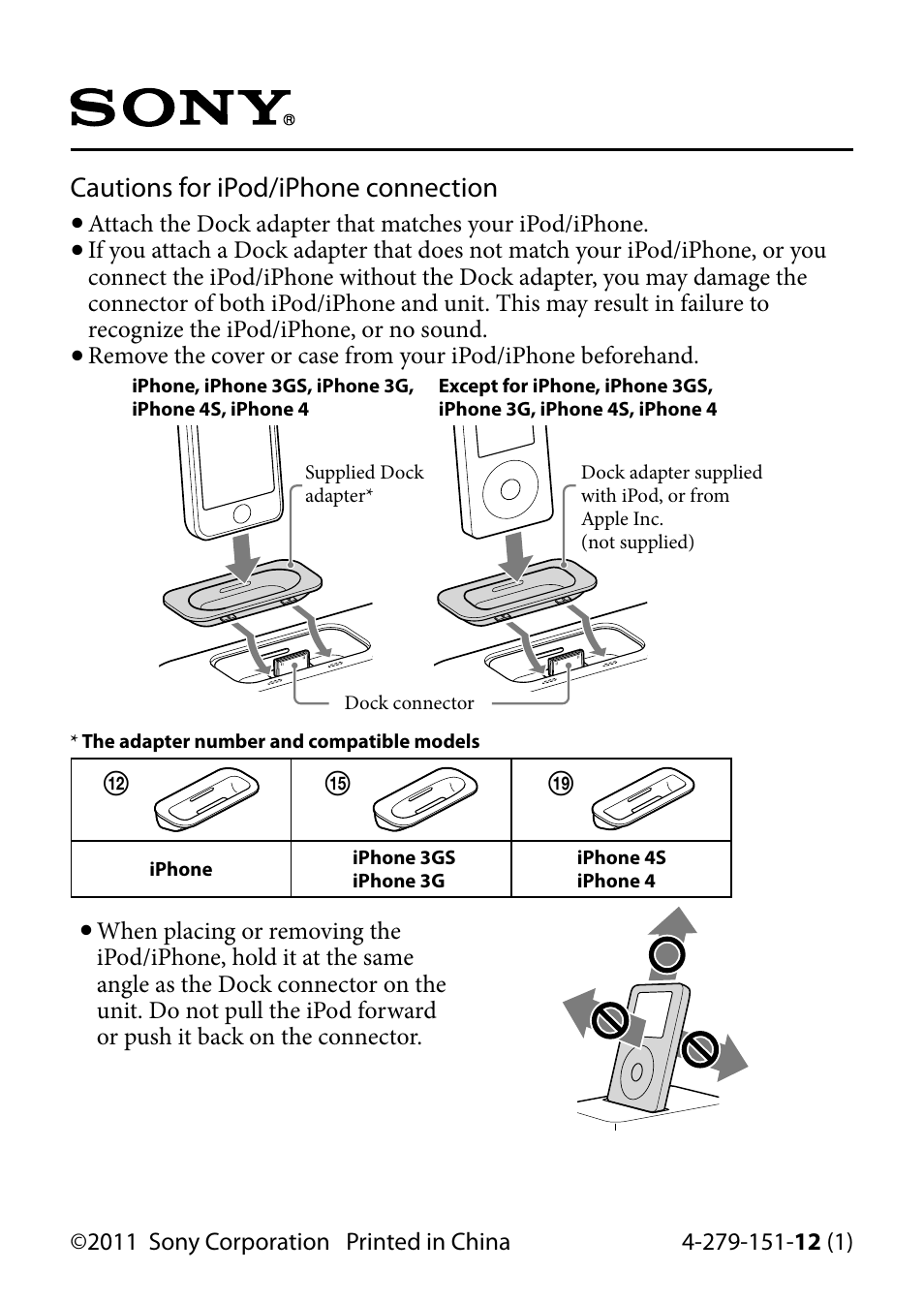 Sony SRS-GU10iP User Manual | 1 page
